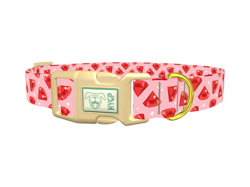 Geometric Ruby Dog Collar