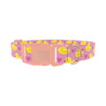 Yellow Duck Heart Dog Collar - plastic rose gold