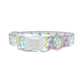 Tropical Orchid Dog Collar - plastic rose gold