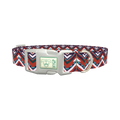 Geometric Triangle Dog Collar - plastic silver