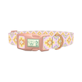 Pastel Geometric Dog Collar - plastic rose gold