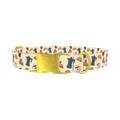 Coffee and Pastry Dog Collar - metal gold