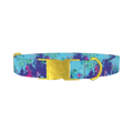 Abstract Paint Dog Collar - metal gold