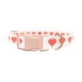 Cross Stitch Heart Dog Collar - plastic gold