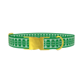 Football Field Dog Collar - metal gold