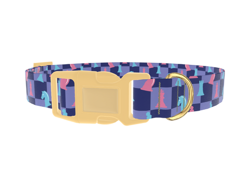 Chess Pattern Dog Collar