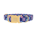 Chess Pattern Dog Collar - plastic gold