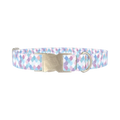 Pastel Mermaid Scale Dog Collar - metal silver