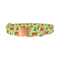 Forest Bear Dog Collar - metal rose gold