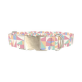 Geometric Pastel Dog Collar - metal silver