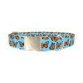 Monarch Butterfly Dog Collar - metal silver