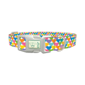 Colorful Heart Dog Collar - plastic silver