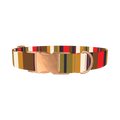 Vintage Stripes Dog Collar - metal rose gold