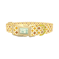 Yellow Geometric Star Dog Collar - plastic gold