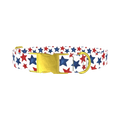 Red Blue Star Pattern Dog Collar - metal gold