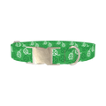 Clover Outline Dog Collar - metal silver