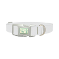 Moon Lily Color Dog Collar - plastic silver