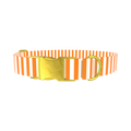 Halloween Stripes Dog Collar - metal rose gold