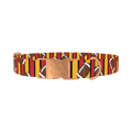 Football Stripe Dog Collar - metal rose gold