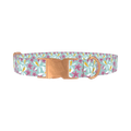 Tropical Orchid Dog Collar - metal rose gold