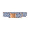 Geometric Wave Dog Collar - metal rose gold