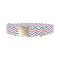 Patriotic Chevron Dog Collar - metal silver