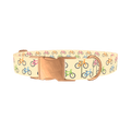 Colorful Bicycle Dog Collar - metal rose gold