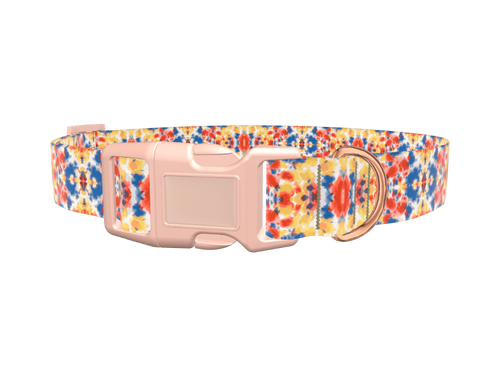 Multicolor Tie Dye Dog Collar