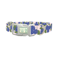 Floral Hydrangea Dog Collar - plastic silver