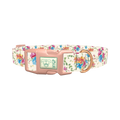 Colorful Floral Bouquet Dog Collar - plastic rose gold