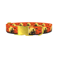 Halloween Haunted House Dog Collar - metal gold