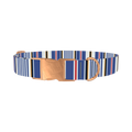 Bold Striped Dog Collar - metal rose gold