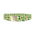 St. Patrick's Day Beer Clover Dog Collar - metal silver