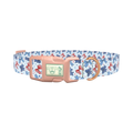 Patriotic Bows Dog Collar - plastic rose gold