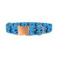 Blue Witch Sky Dog Collar - metal rose gold