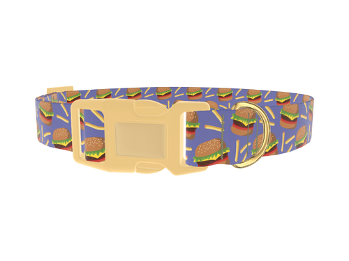 Burger and Fries Dog Collar