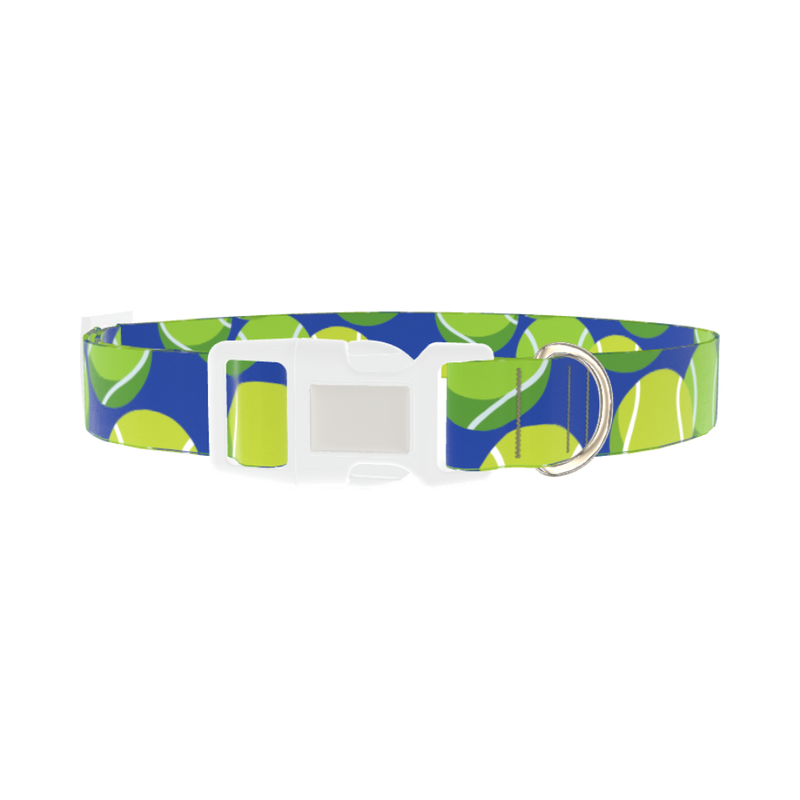 Tennis Ball Dog Collar - plastic silver