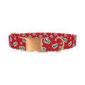 Ho Ho Snowflake Dog Collar - metal rose gold