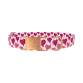 Heart Balloon Dog Collar - metal rose gold