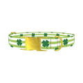 Clover Stripe Dog Collar - plastic gold
