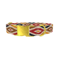 Tribal Rhombus Star Dog Collar - metal gold