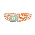 Orange Ghost Pattern Dog Collar - plastic silver