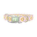 Pastel Geometric Dog Collar - plastic silver