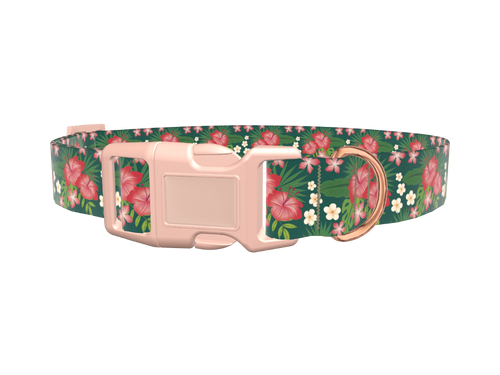 Tropical Floral Dog Collar