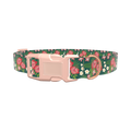 Tropical Floral Dog Collar - plastic gold