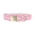 Christmas Holiday Dog Collar - metal silver