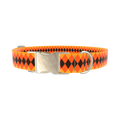 Halloween Rhombus Dog Collar - metal gold