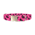 Halloween Coffins Dog Collar - metal silver
