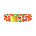 Apple Picnic Dog Collar - metal gold