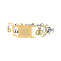 Wedding Ring Dog Collar - plastic gold